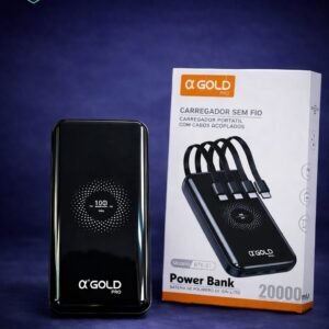 Power Bank Sem Fio α’GOLD Pro BTE-21 – 20.000mAh