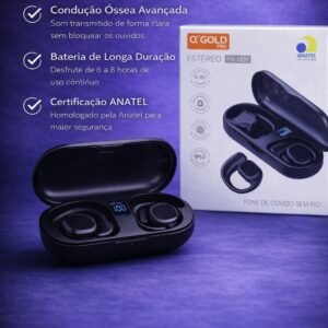 Fone de Ouvido Bluetooth α’GOLD Pro FN-808 Estéreo