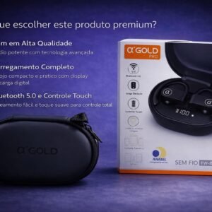Fone de Ouvido Bluetooth α’GOLD Pro FW-B278